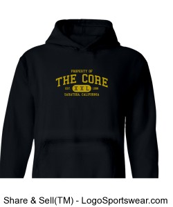 Property of the Core Hoodie (black/gold) Design Zoom